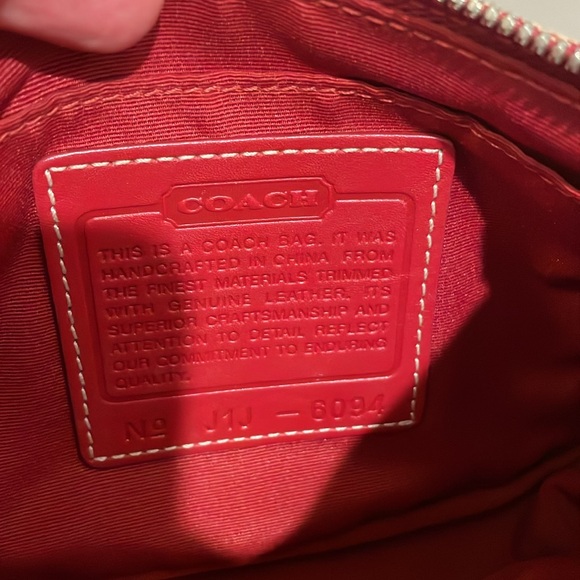 Vintage Y2K Coach signature Demi mini shoulder bag red - Picture 3 of 7